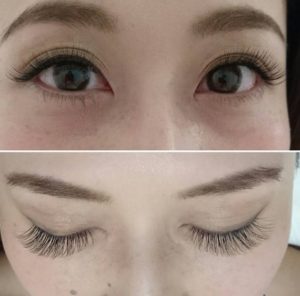 ３Dボリュームラッシュをした女性